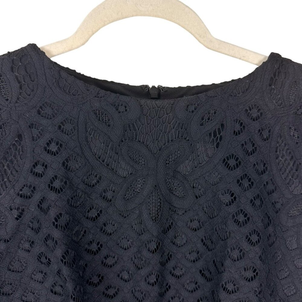 Ralph Lauren Formal Black Lace Shift Sleeveless Dress Size 8 - Picture 3 of 10